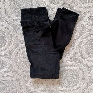 Current Elliot black velvet high waist pants